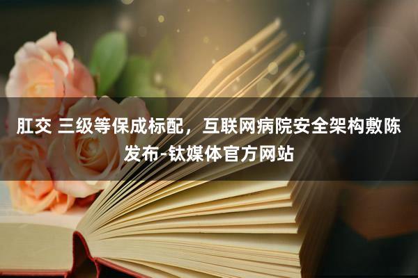 肛交 三级等保成标配，互联网病院安全架构敷陈发布-钛媒体官方网站