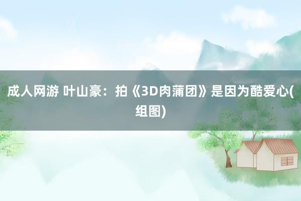 成人网游 叶山豪：拍《3D肉蒲团》是因为酷爱心(组图)